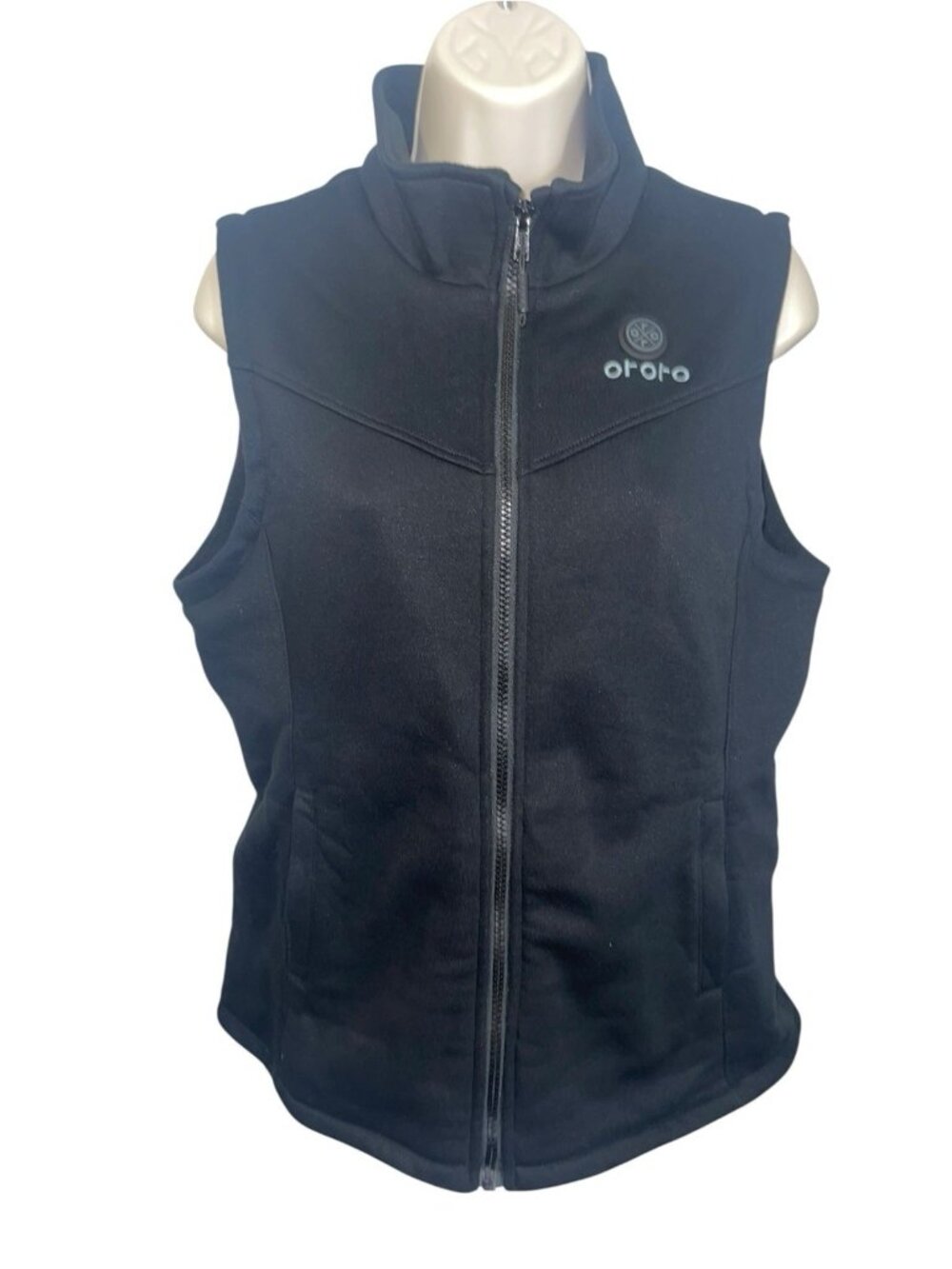 Ororo Heated Vest Women’s Medium Black Fleece Zip Up *NO BATTERY* READ